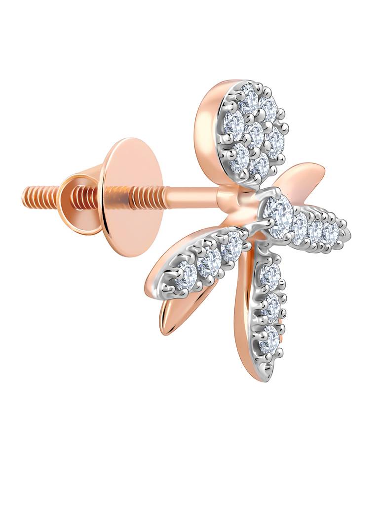 18K Rose Gold Shine On Diamond Earrings : GDLER0249