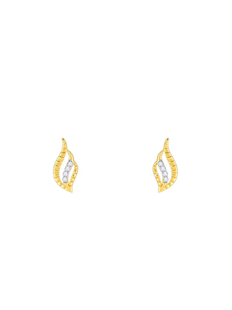 Giva 14K Yellow Gold Eternal Flame Diamond Earrings Gifts For Women & Girls : GDLER025