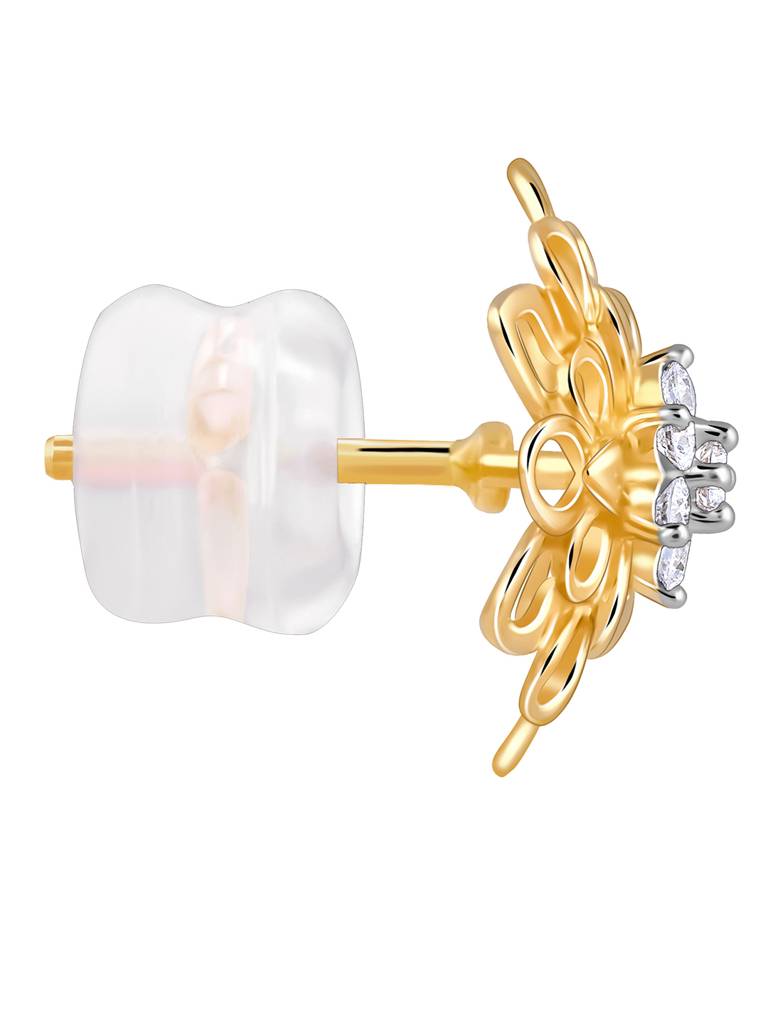 18K Yellow Gold Thrive Diamond Earrings : GDLER0269