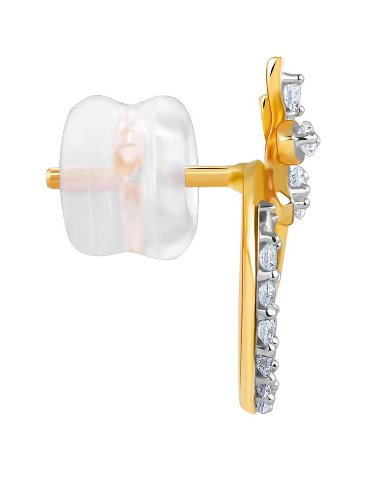 18K Yellow Gold Corsage Diamond Earrings : GDLER0275