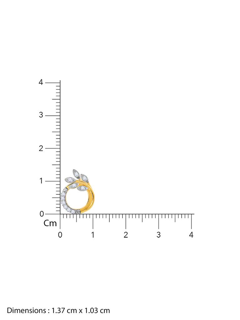 18K Yellow Gold Corsage Diamond Earrings : GDLER0275