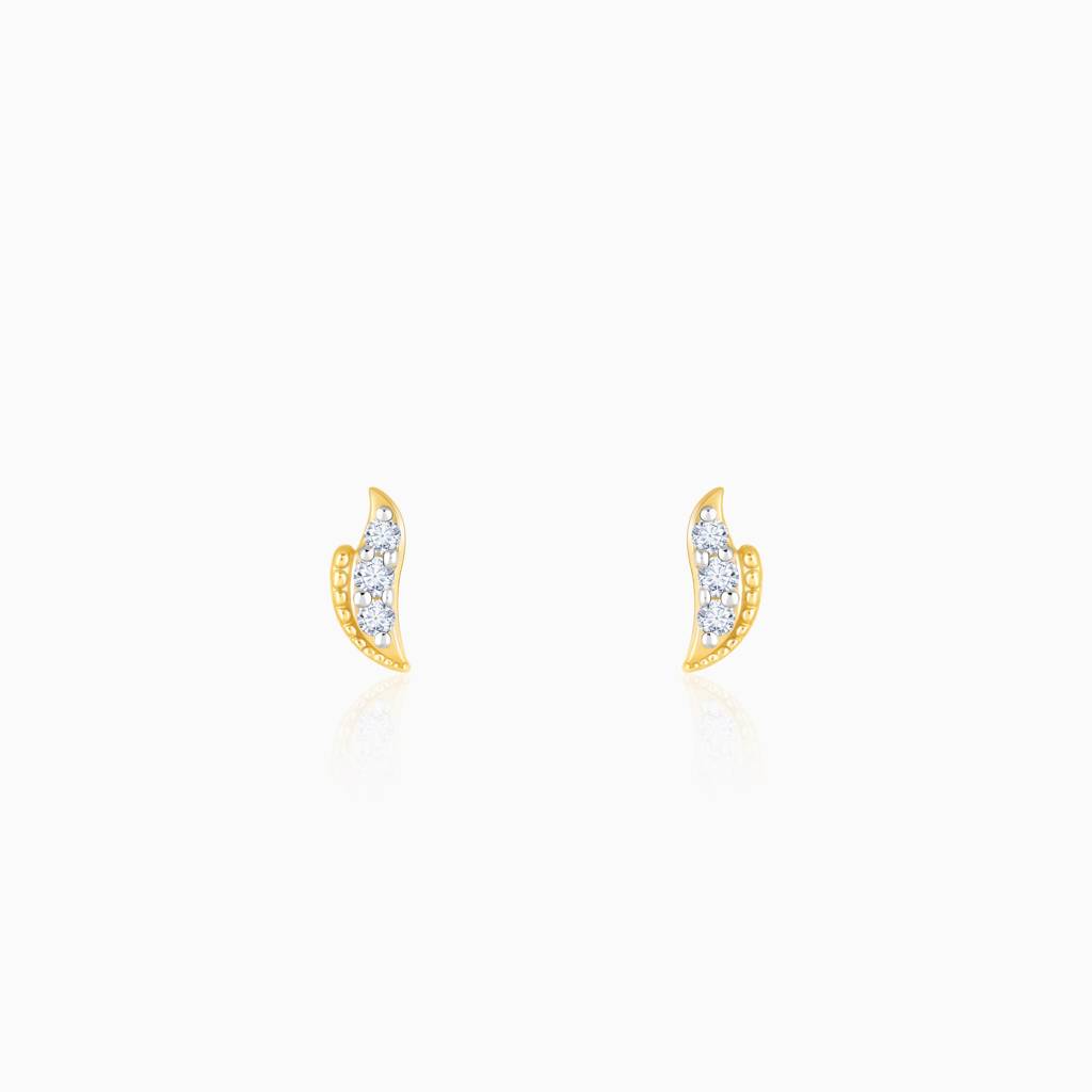 14K Gold Sole Spark Diamond Earrings : GDLER027