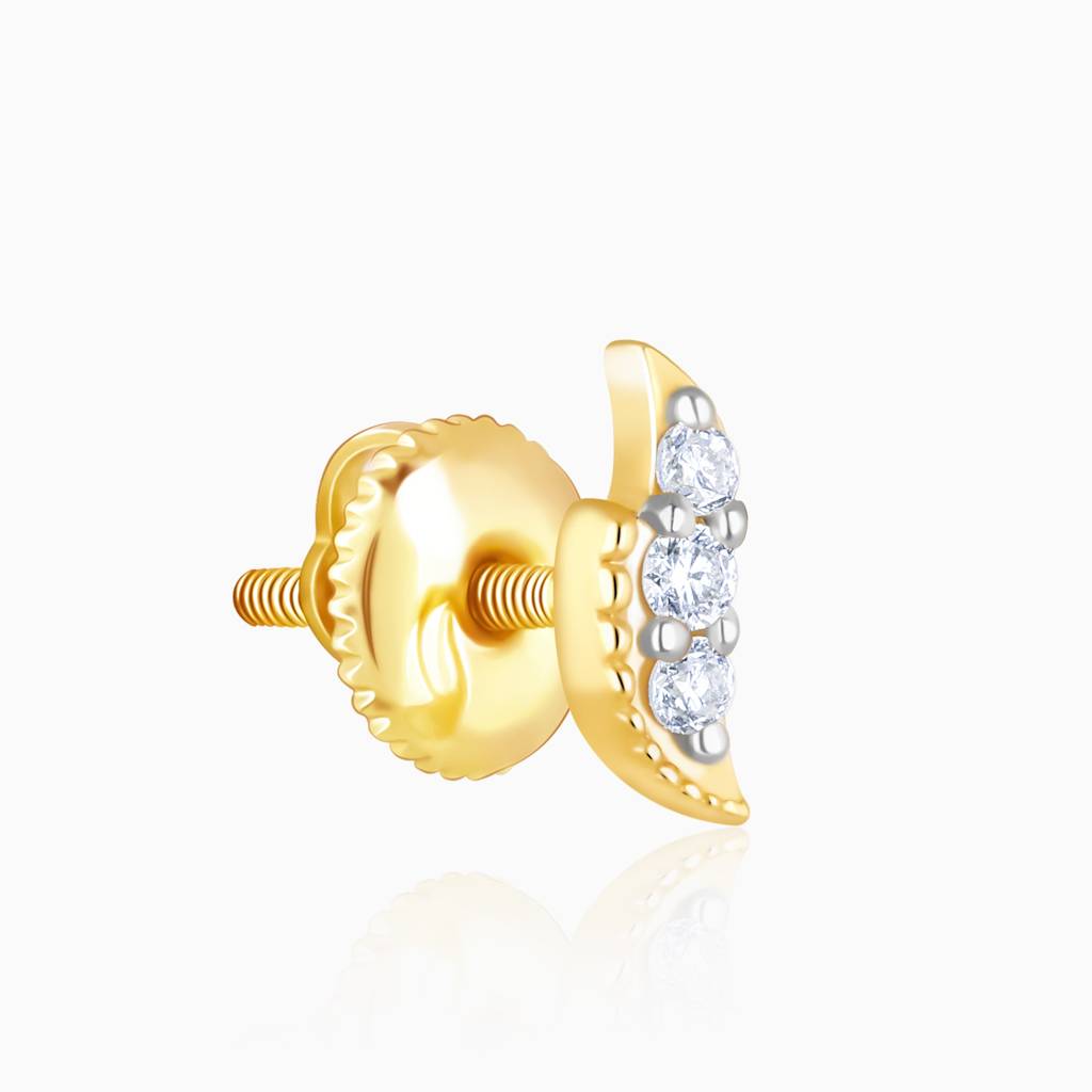 14K Gold Sole Spark Diamond Earrings : GDLER027