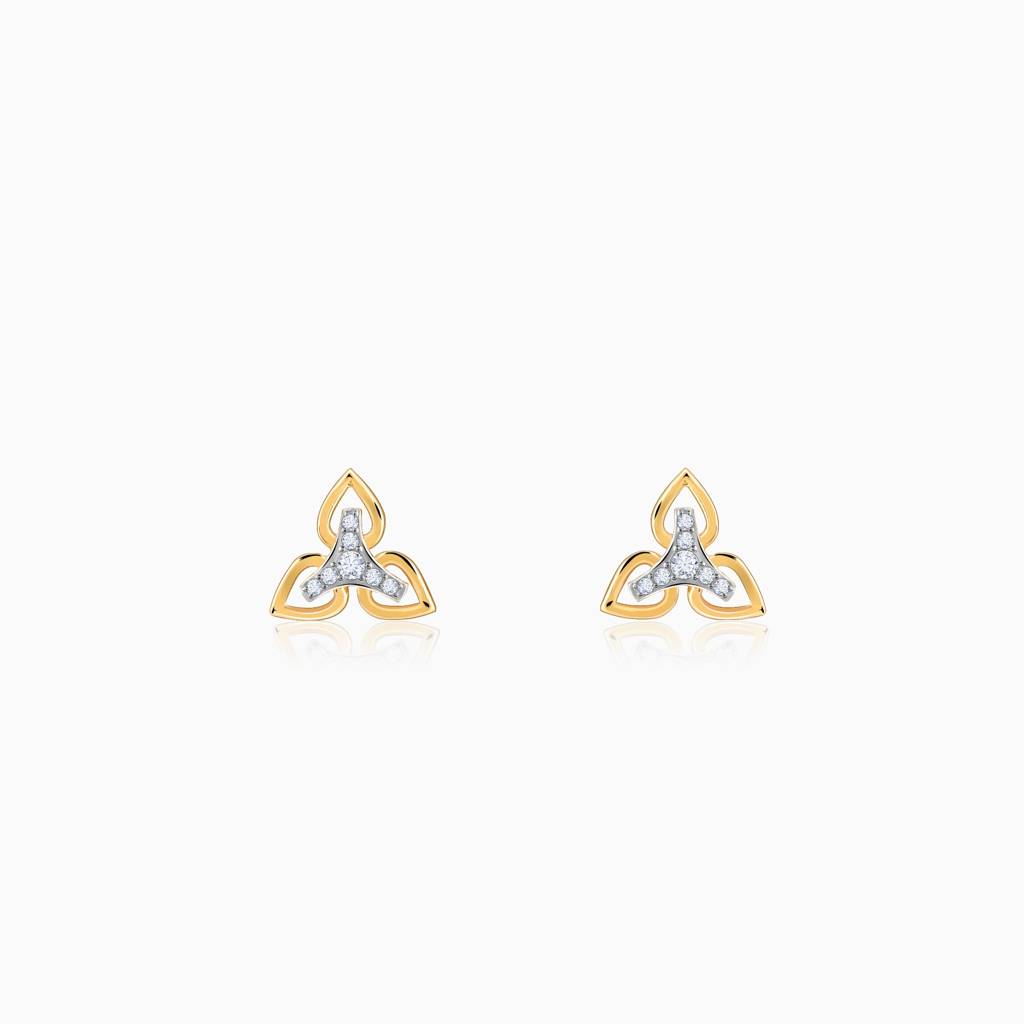 Gold Trilluxe Diamond Earrings : GDLER0294