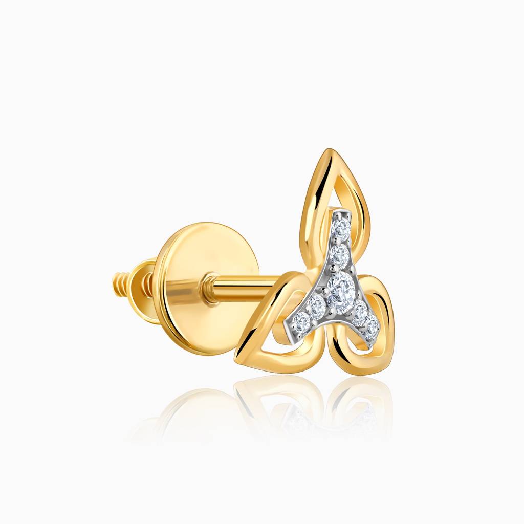 Gold Trilluxe Diamond Earrings : GDLER0294