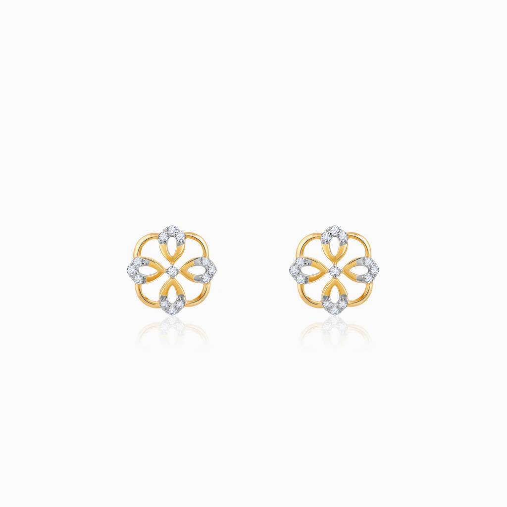 14K Gold Jivy Diamond Earrings : GDLER0295