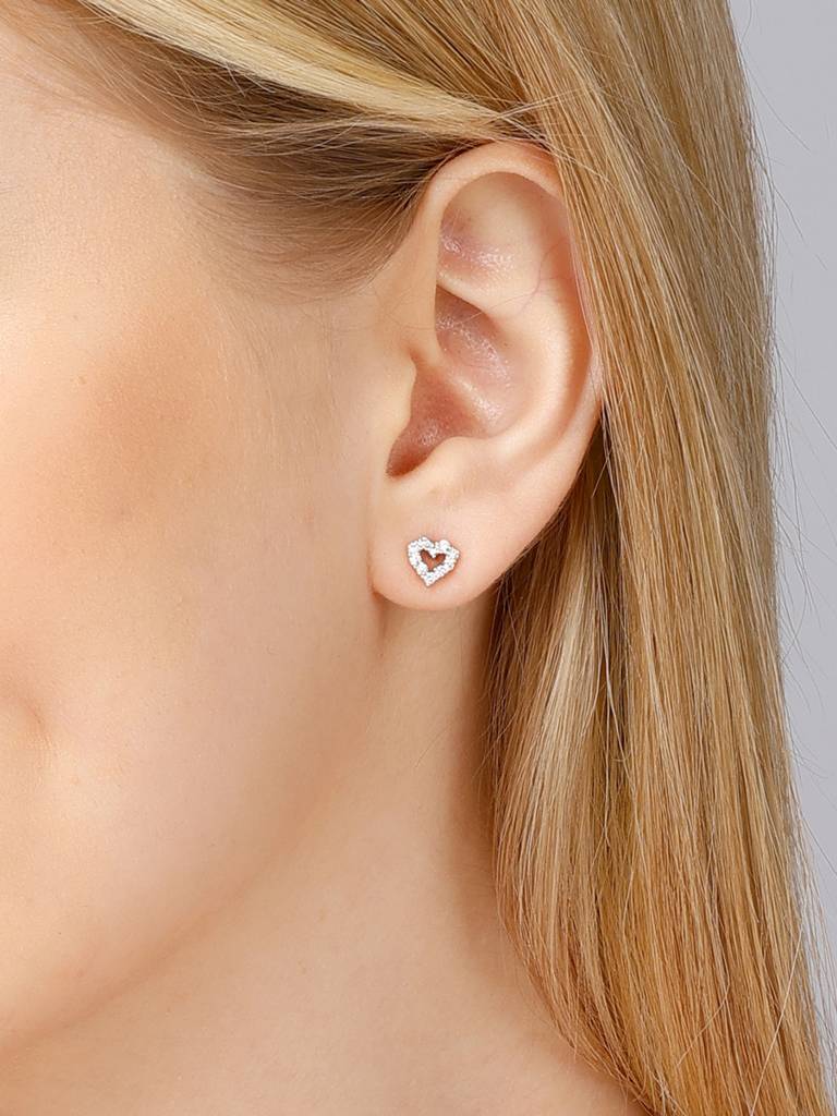 Giva 14K Yellow Gold Endless Love Diamond Stud Earrings : GDLER02