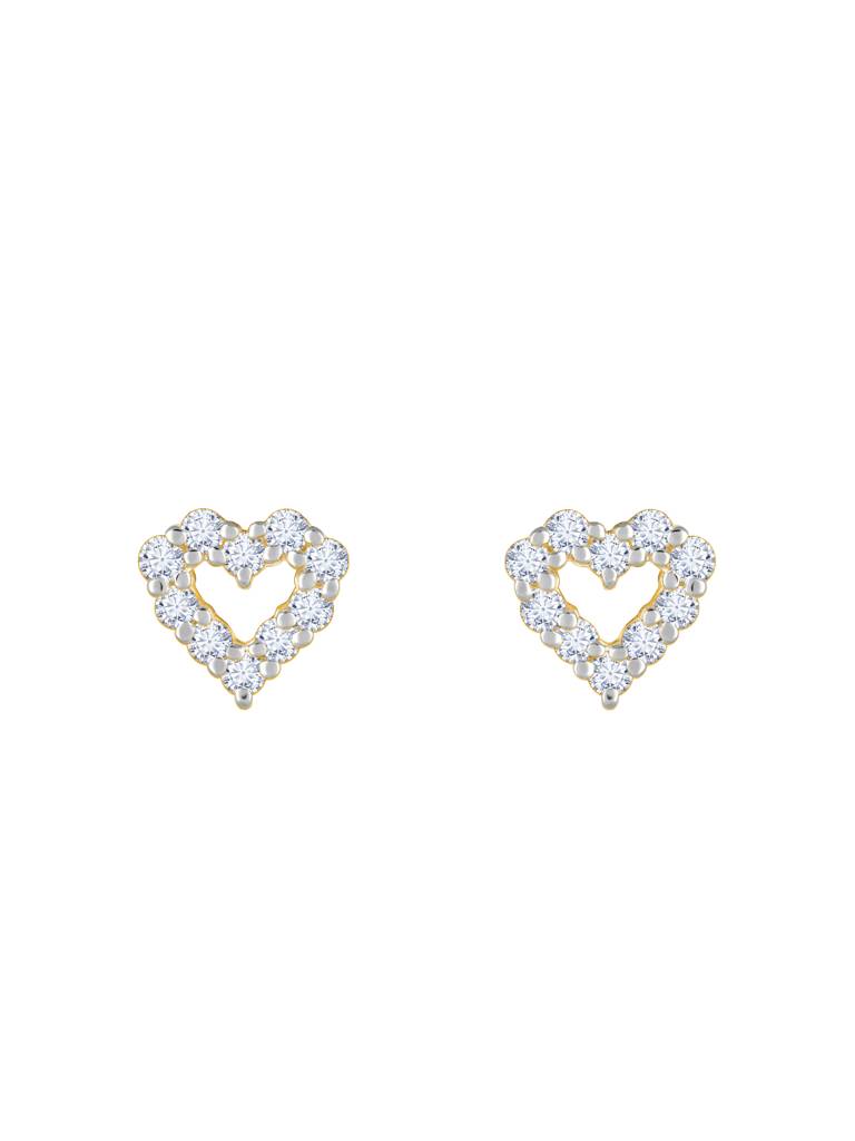 Giva 14K Yellow Gold Endless Love Diamond Stud Earrings : GDLER02