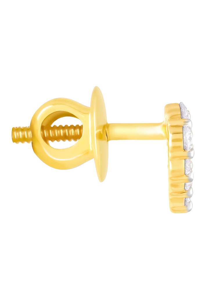 Giva 14K Yellow Gold Endless Love Diamond Stud Earrings : GDLER02