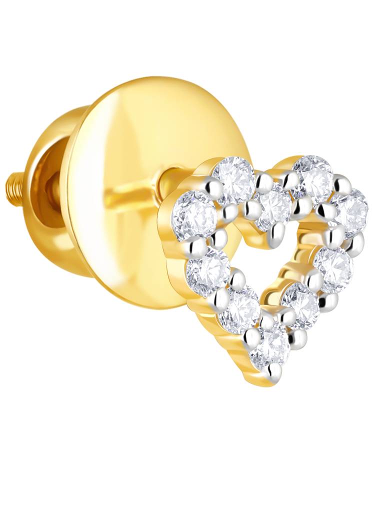 Giva 14K Yellow Gold Endless Love Diamond Stud Earrings : GDLER02