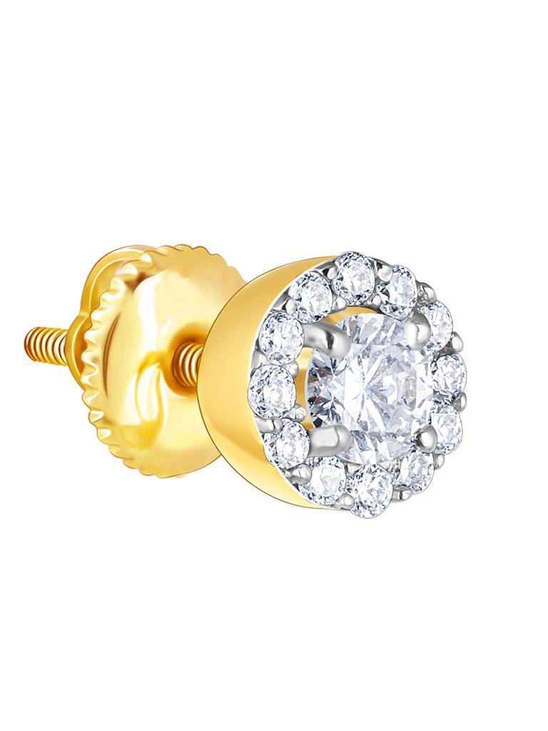 Giva 14K Yellow Gold My Gracious Lady Diamond Earrings Gifts For Women & Girls : GDLER031
