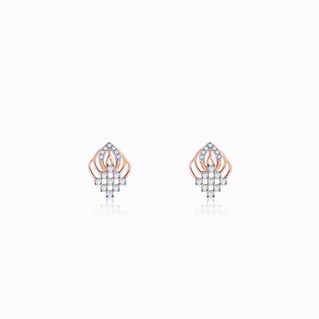 Rose Gold Wonderful Whimsy Diamond Earrings : GDLER0326