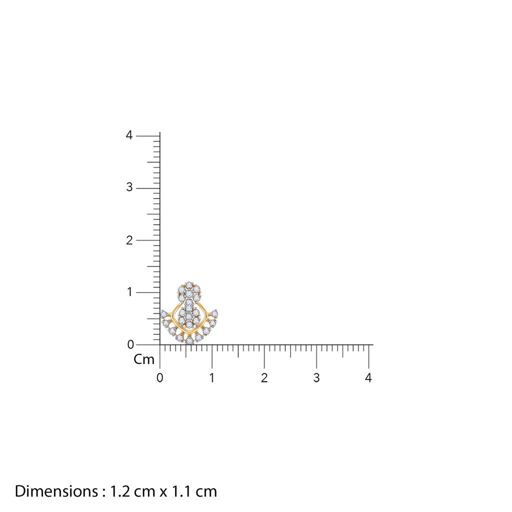 18K Gold Glided Spark Diamond Earrings : GDLER0328