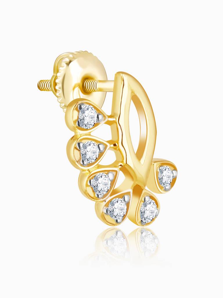 Giva 14K Yellow Gold Exclusive And Elusive Diamond Earrings Gifts For Women & Girls : GDLER032