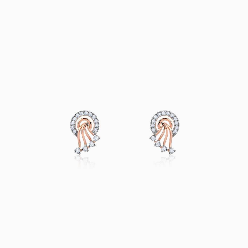 Rose Gold Secret Whispers Diamond Earrings : GDLER0331