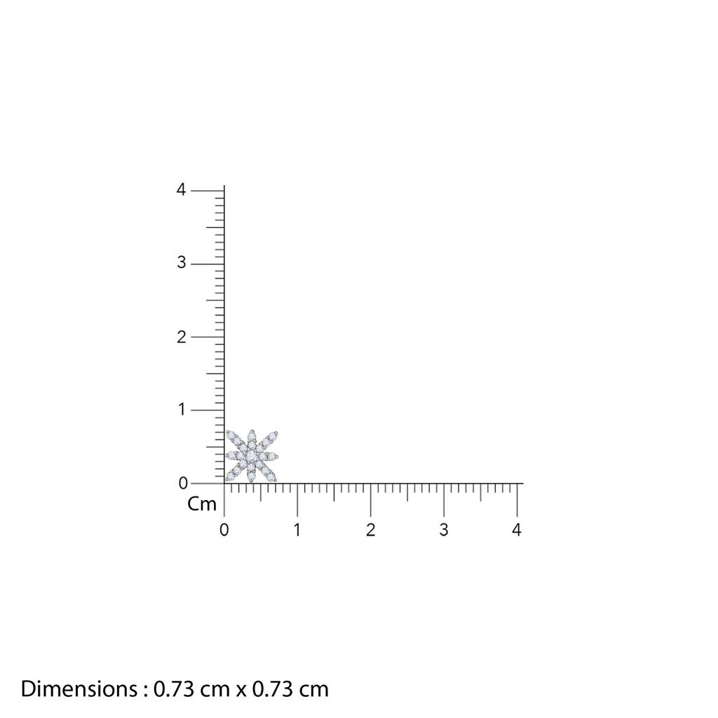 18K Rose Gold Beautiful Jasmine Diamond Earrings : GDLER0339