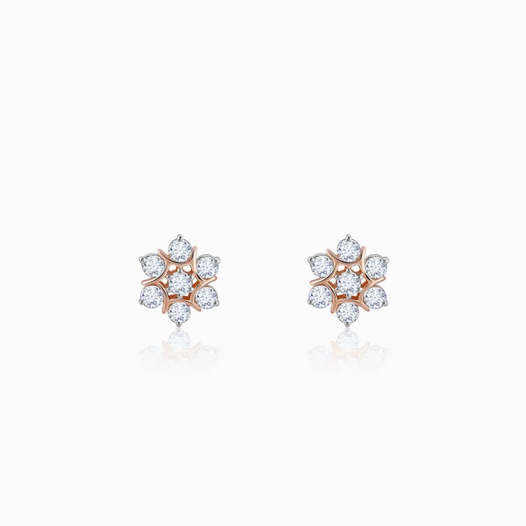 Gold Luminary Solitaire Diamond Earrings : GDLER0341