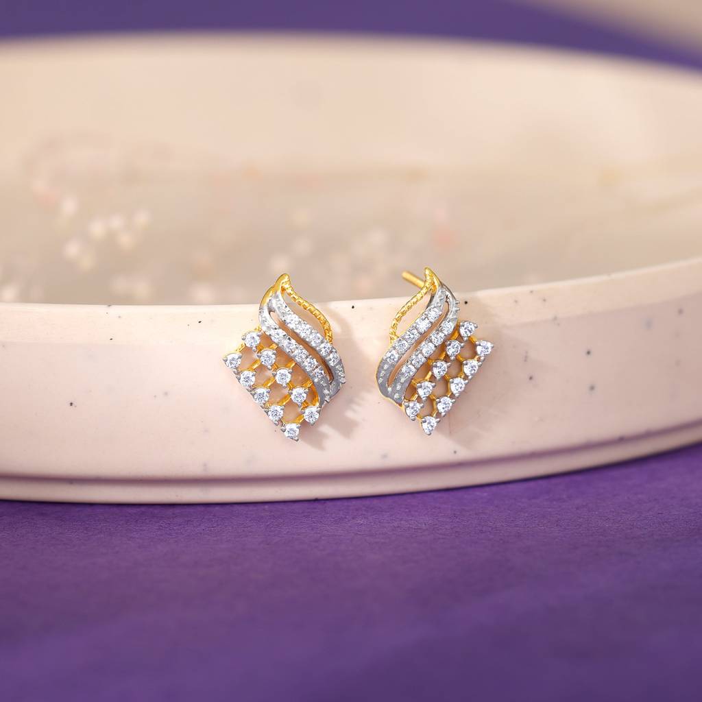 18K Gold Glorious Dusk Diamond Earrings : GDLER0344