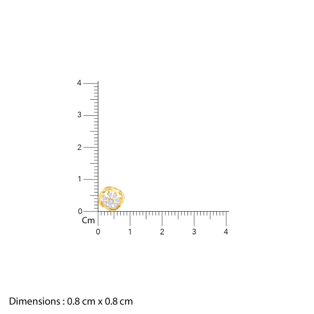 14K Gold Beauty In Nature Diamond Earrings : GDLER034
