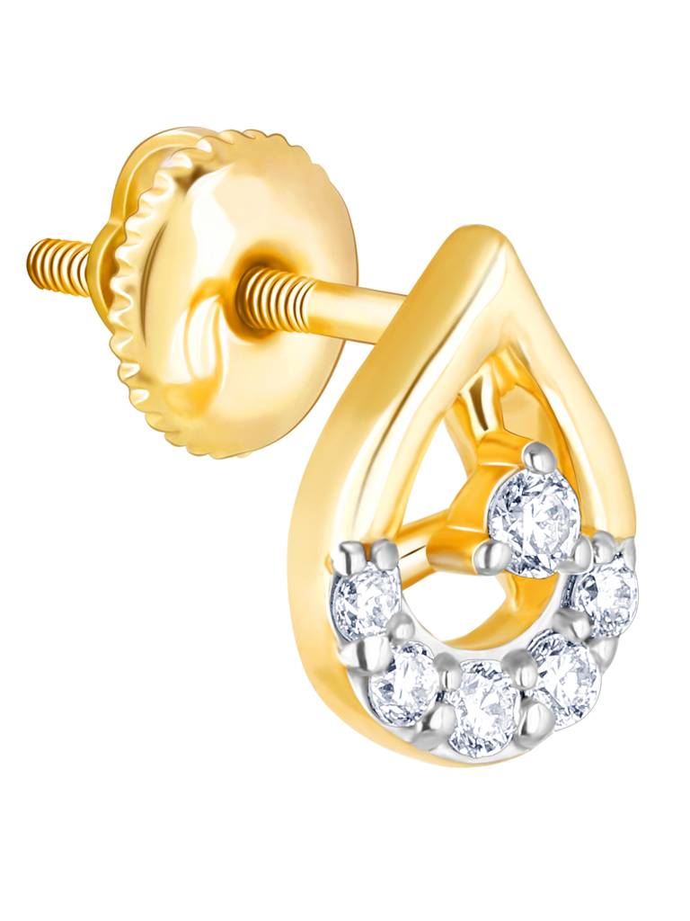 Giva 14K Yellow Gold Rains In The Hills Diamond Earrings Gifts For Women & Girls : GDLER037