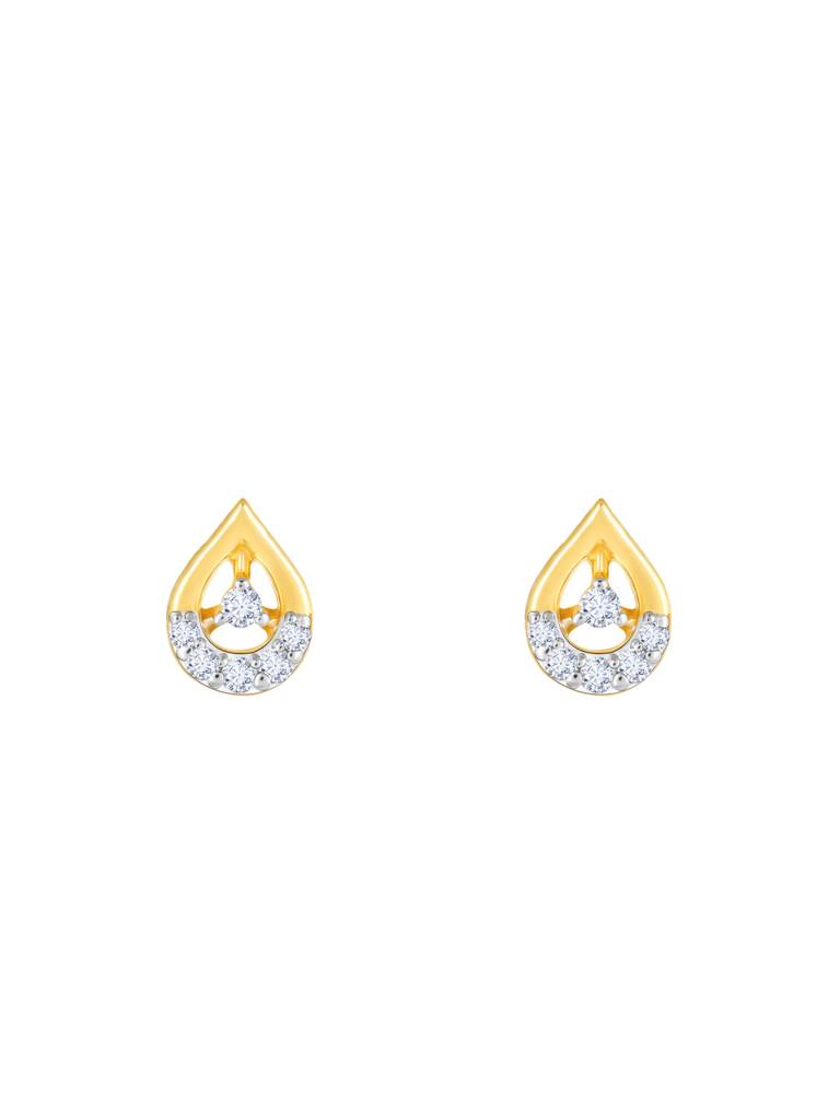 Giva 14K Yellow Gold Rains In The Hills Diamond Earrings Gifts For Women & Girls : GDLER037