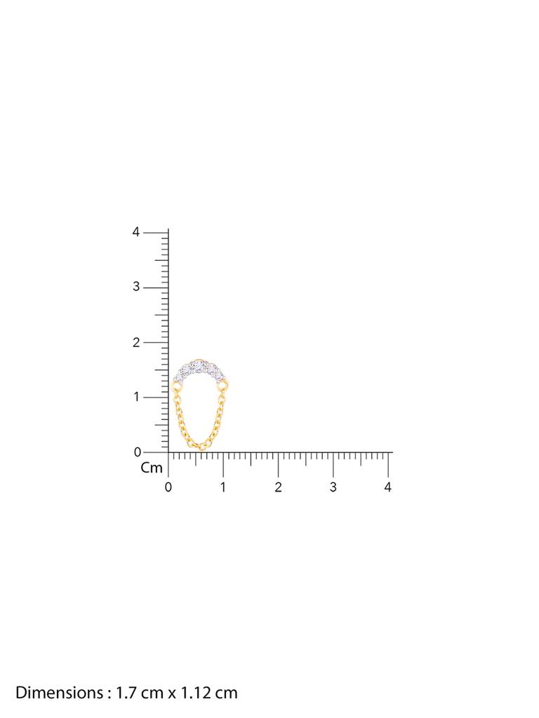 Giva 14K Yellow Gold Chained Charisma Diamond Earrings : GDLER038