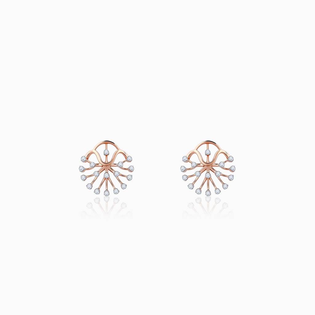 18K Rose Gold Zephyra Diamond Earrings : GDLER0391
