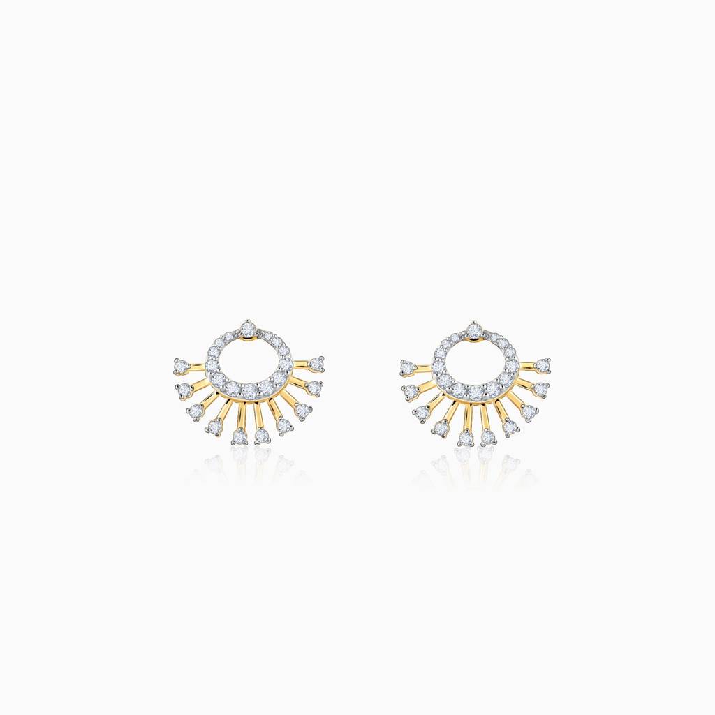 14K Gold Bella Aura Diamond Earrings : GDLER0392