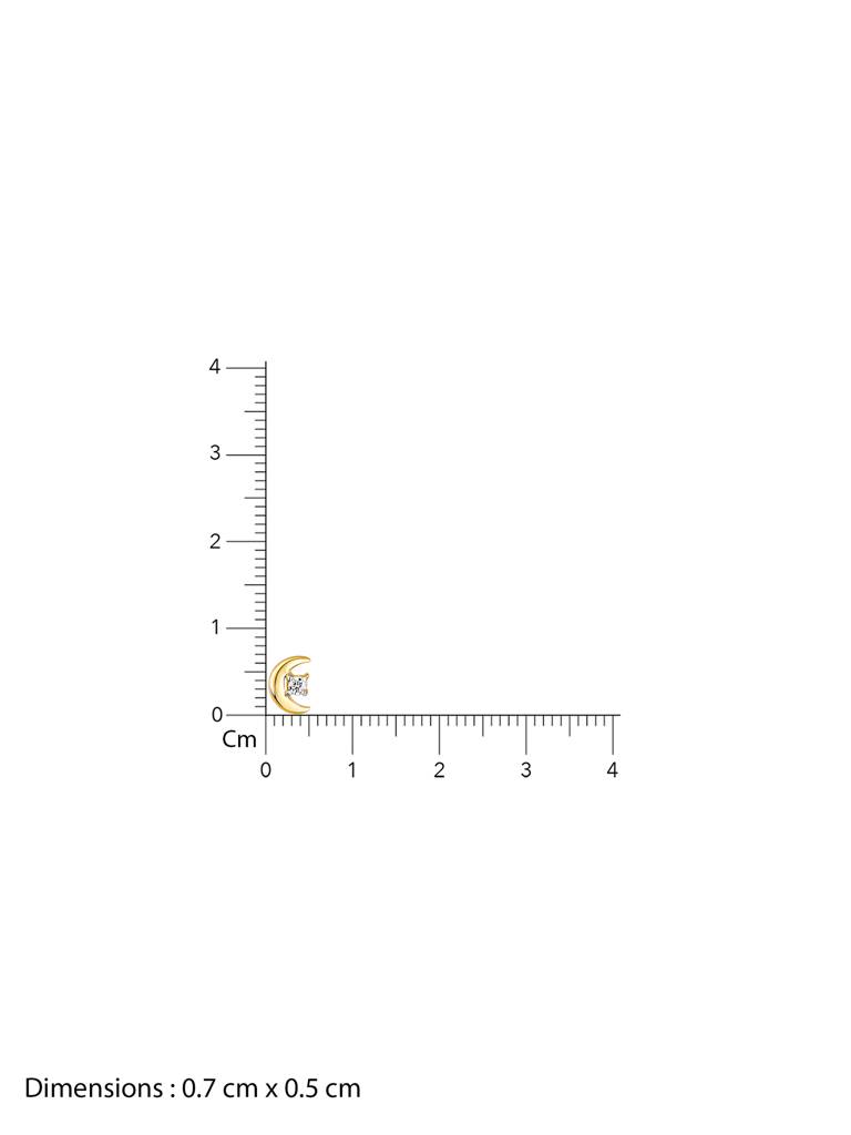 Giva 14K Yellow Gold Luxe Love Diamond Stud Earrings : GDLER03