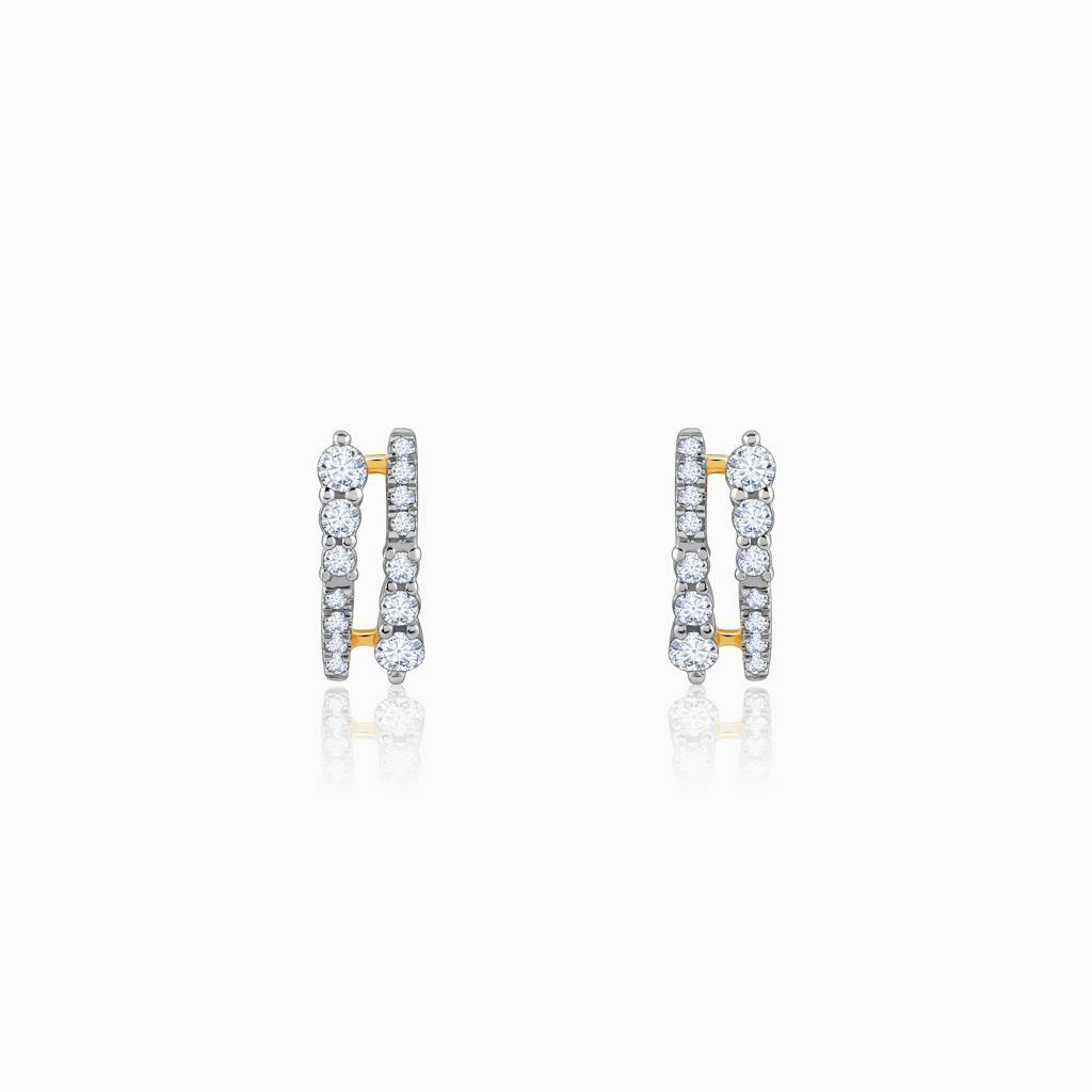 18K Gold Elysian Diamond Earrings : GDLER0416