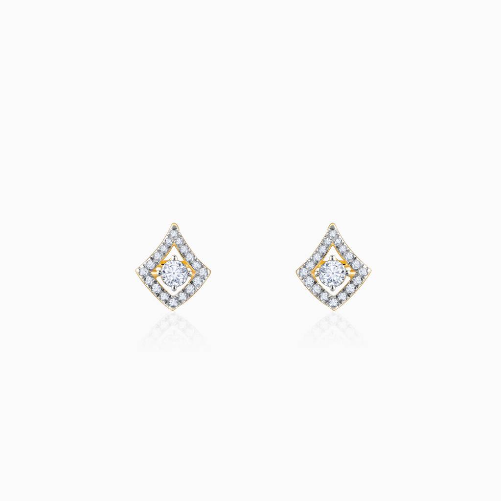 18K Gold Illumina Solitaire Diamond Earrings : GDLER0419