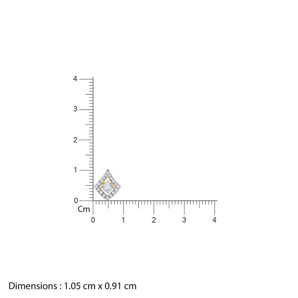 18K Gold Illumina Solitaire Diamond Earrings : GDLER0419
