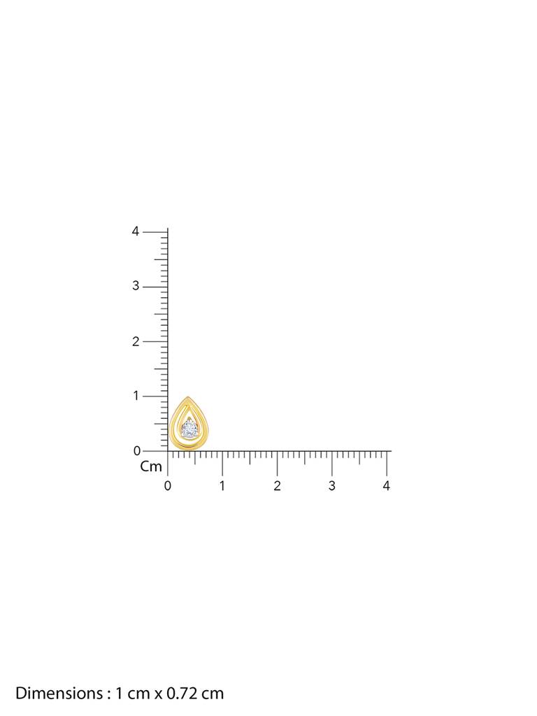 Giva 14K Yellow Gold Raindrops On The Green Grass Diamond Earrings Gifts For Women & Girls : GDLER041