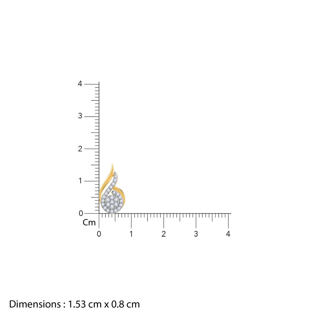 18K Gold Sparkling Flow Diamond Earrings : GDLER0422