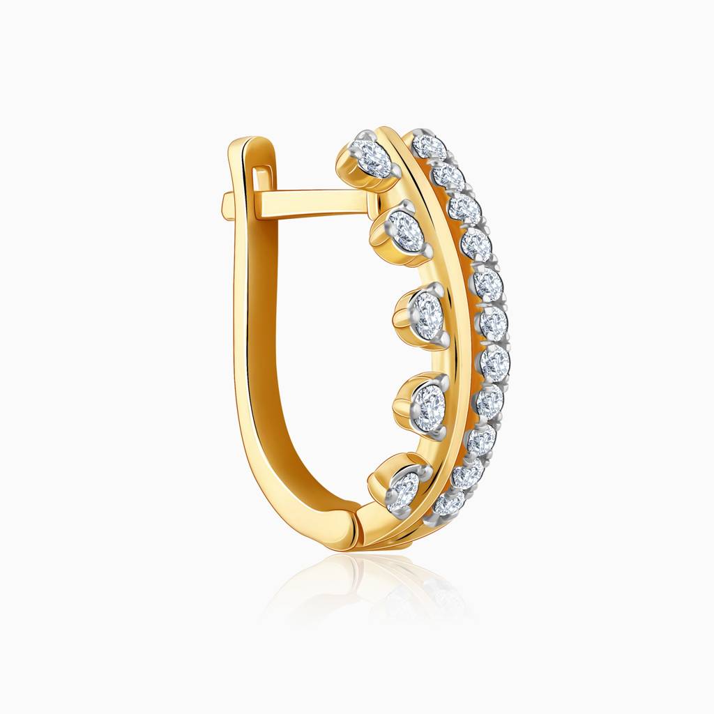 18K Gold Glitter Bomb Diamond Earrings : GDLER0423