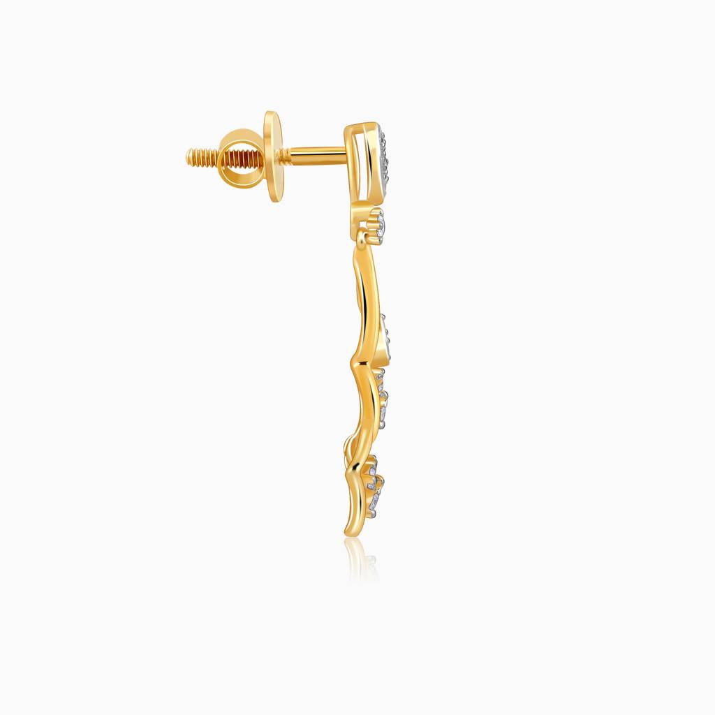 14K Gold Layered Luxe Diamond Earrings : GDLER0437