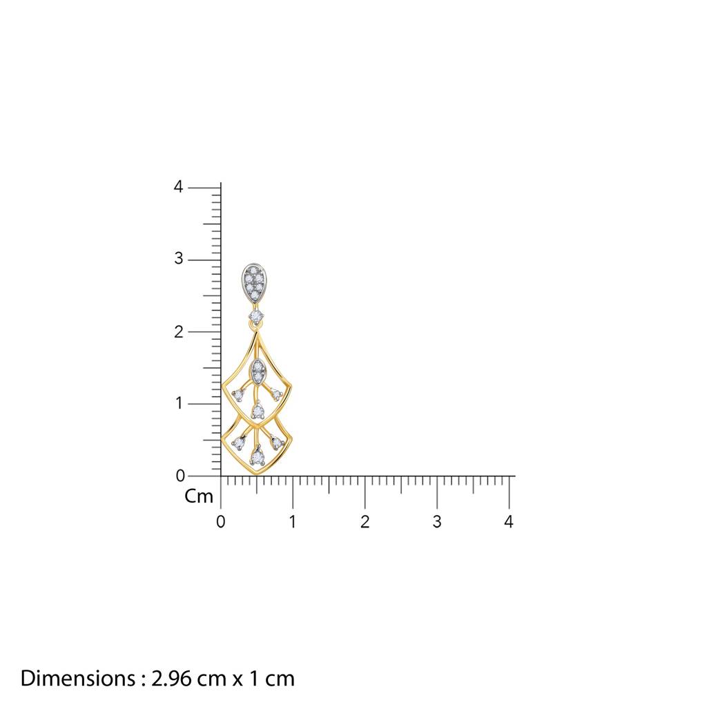 14K Gold Layered Luxe Diamond Earrings : GDLER0437