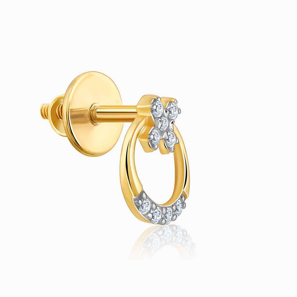 14K Gold Radiant Round Diamond : GDLER0439