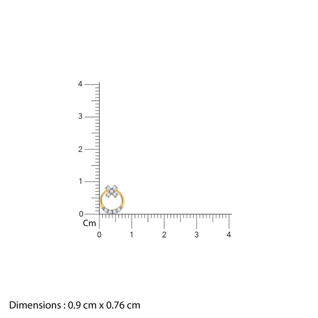 14K Gold Radiant Round Diamond : GDLER0439