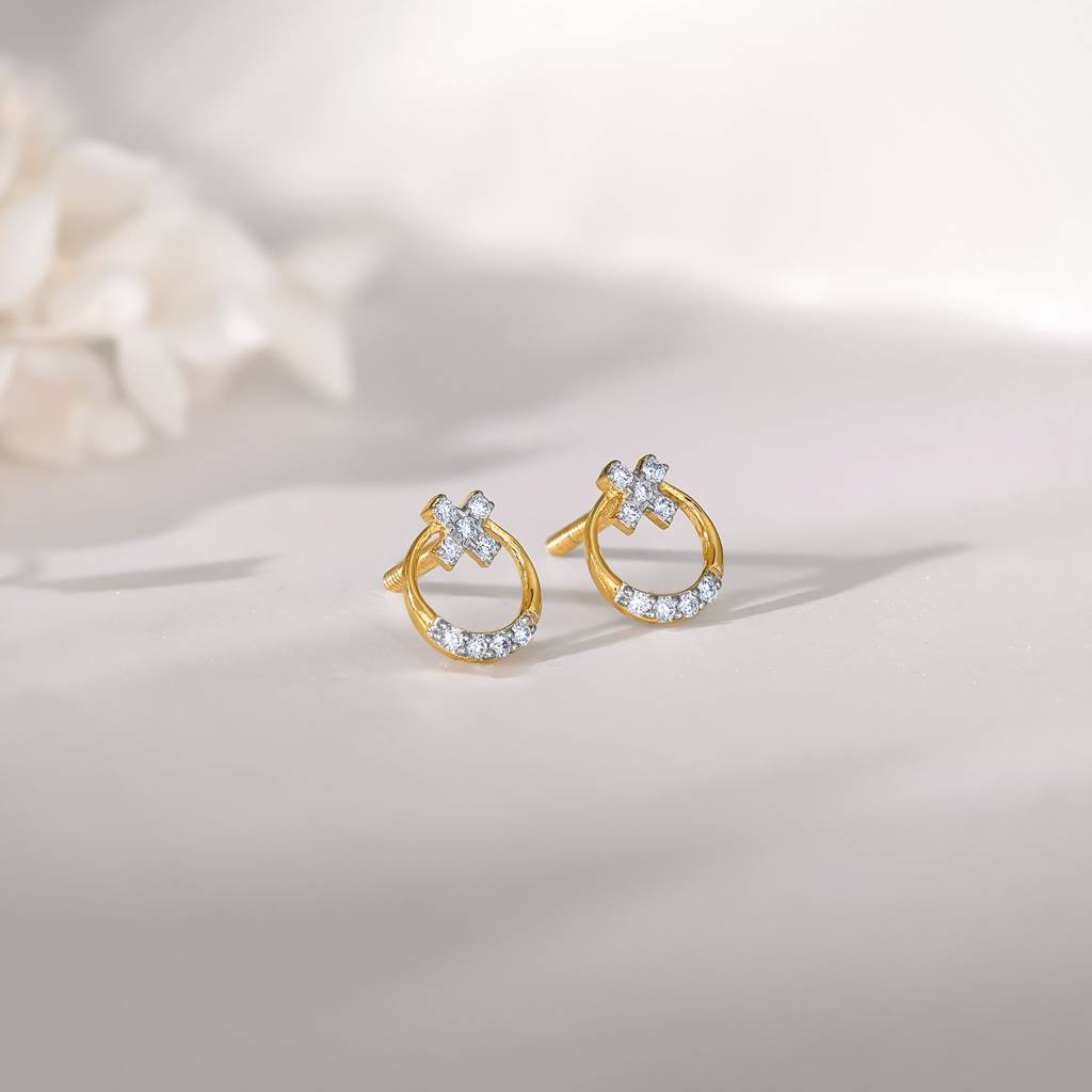 14K Gold Radiant Round Diamond : GDLER0439
