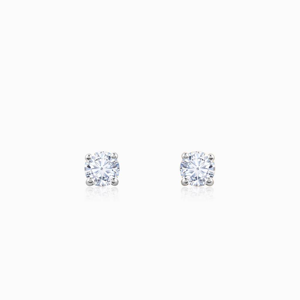 14K Rose Gold Cute Sparkle Diamond Studs : GDLER0447