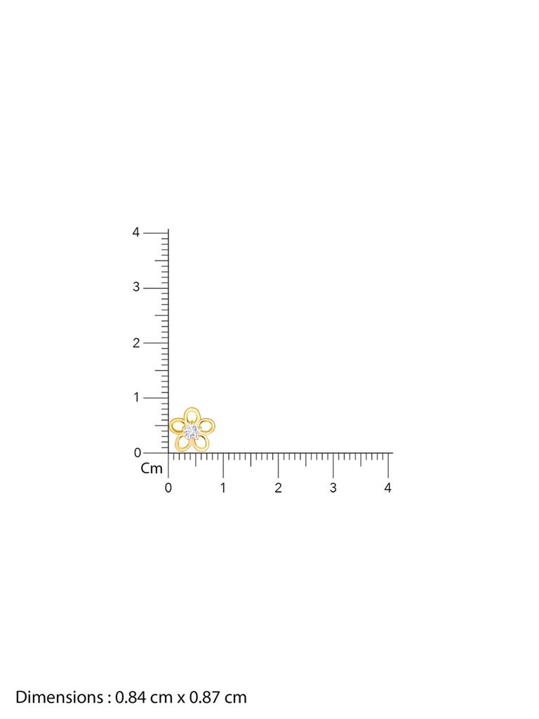 Giva 14K Yellow Gold The First Flower Of Spring Diamond Earrings Gifts For Women & Girls : GDLER044