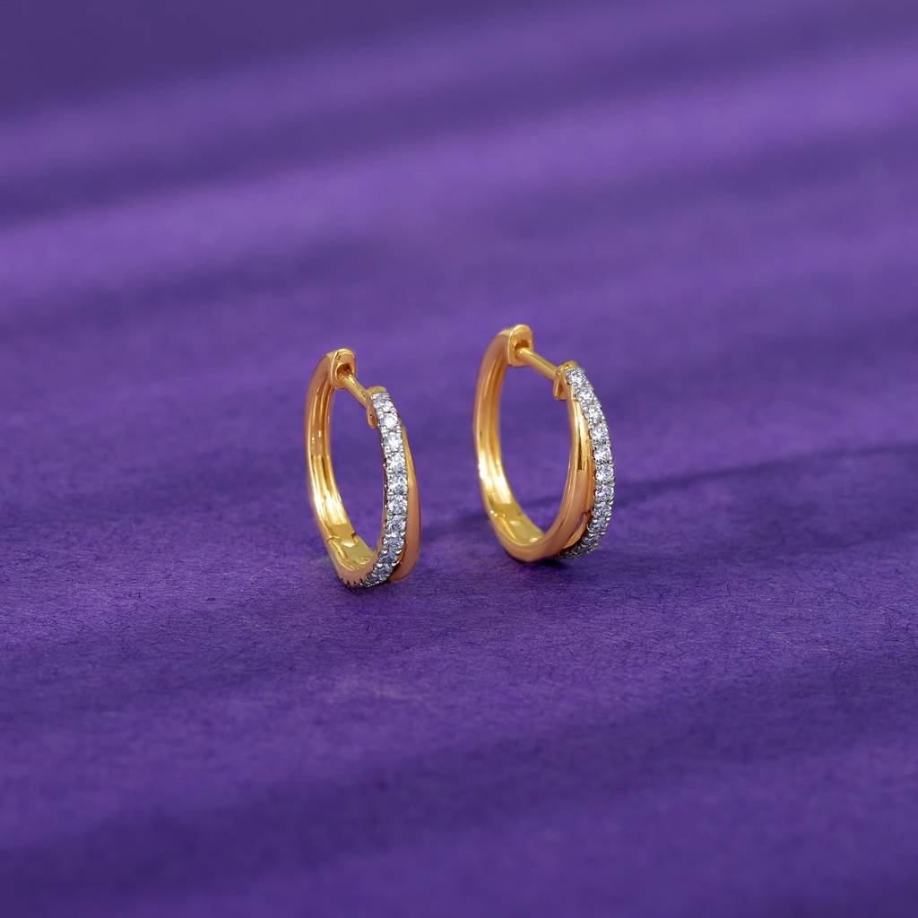 18K Gold Endora Diamond Earrings : GDLER0466