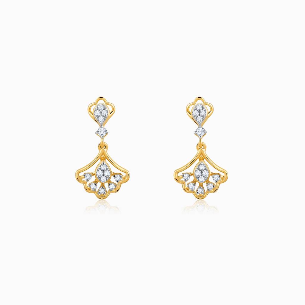 18K Gold Bonita Diamond Earrings : GDLER0479