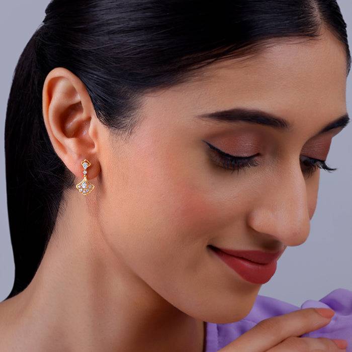 18K Gold Bonita Diamond Earrings : GDLER0479