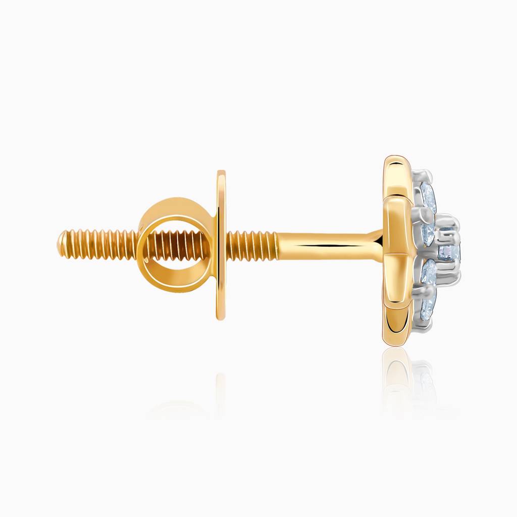 18K Gold Heavenly Celeste Diamond Studs : GDLER0500