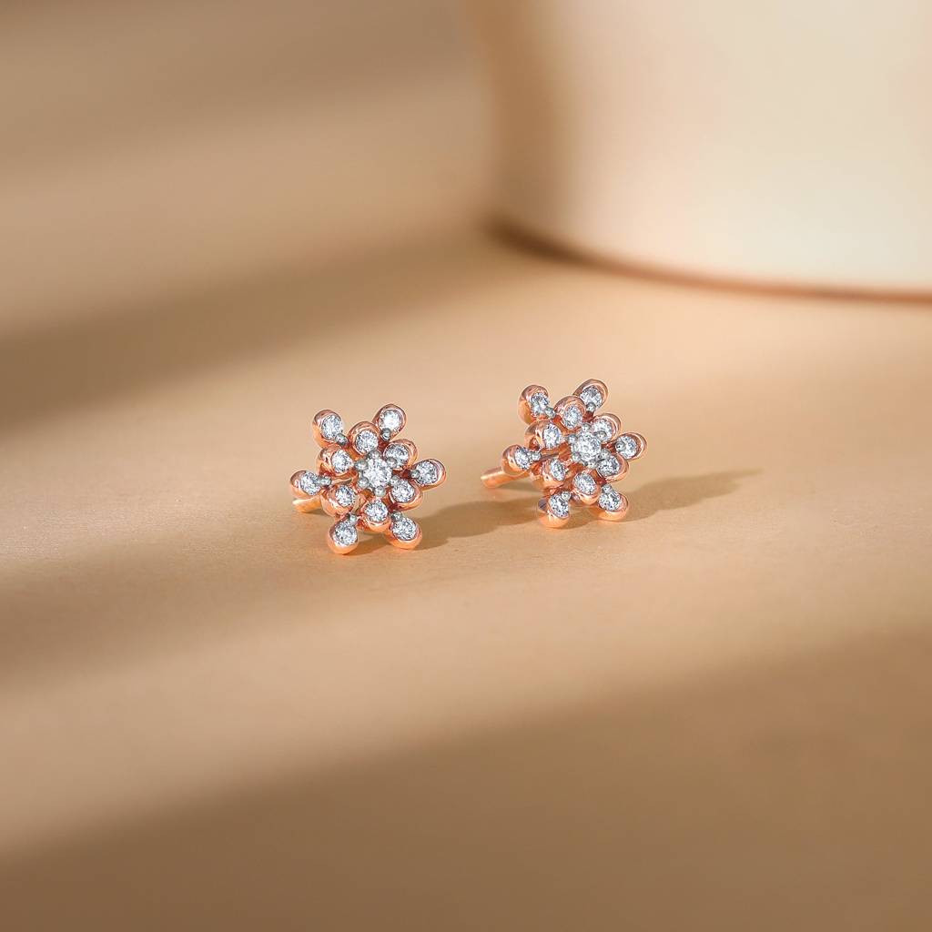 18K Rose Gold Magnetiq Diamond Earrings : GDLER0508
