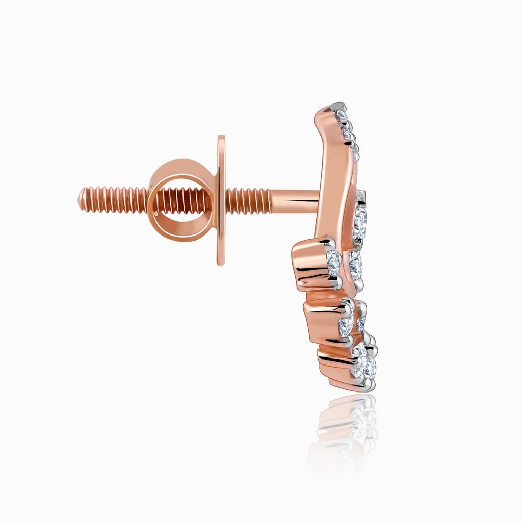 18K Rose Gold Glowtide Diamond Earrings : GDLER0509