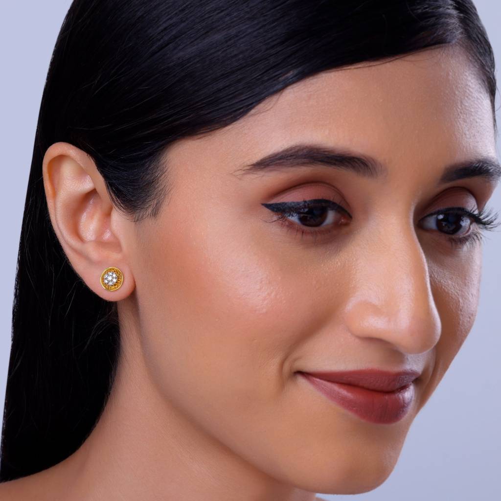 18K Gold Plethora Diamond Earrings : GDLER0510