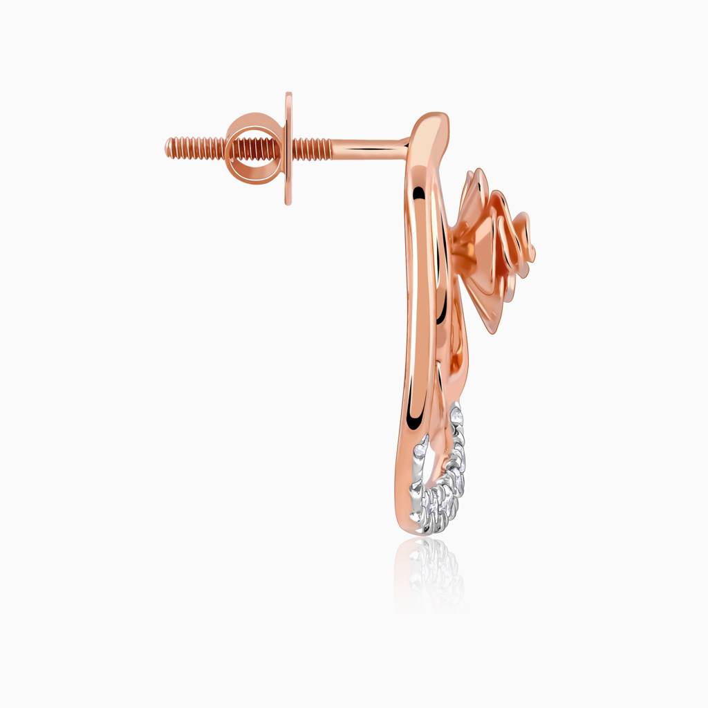 18K Rose Gold Blissful Shine Diamond Earrings : GDLER0513